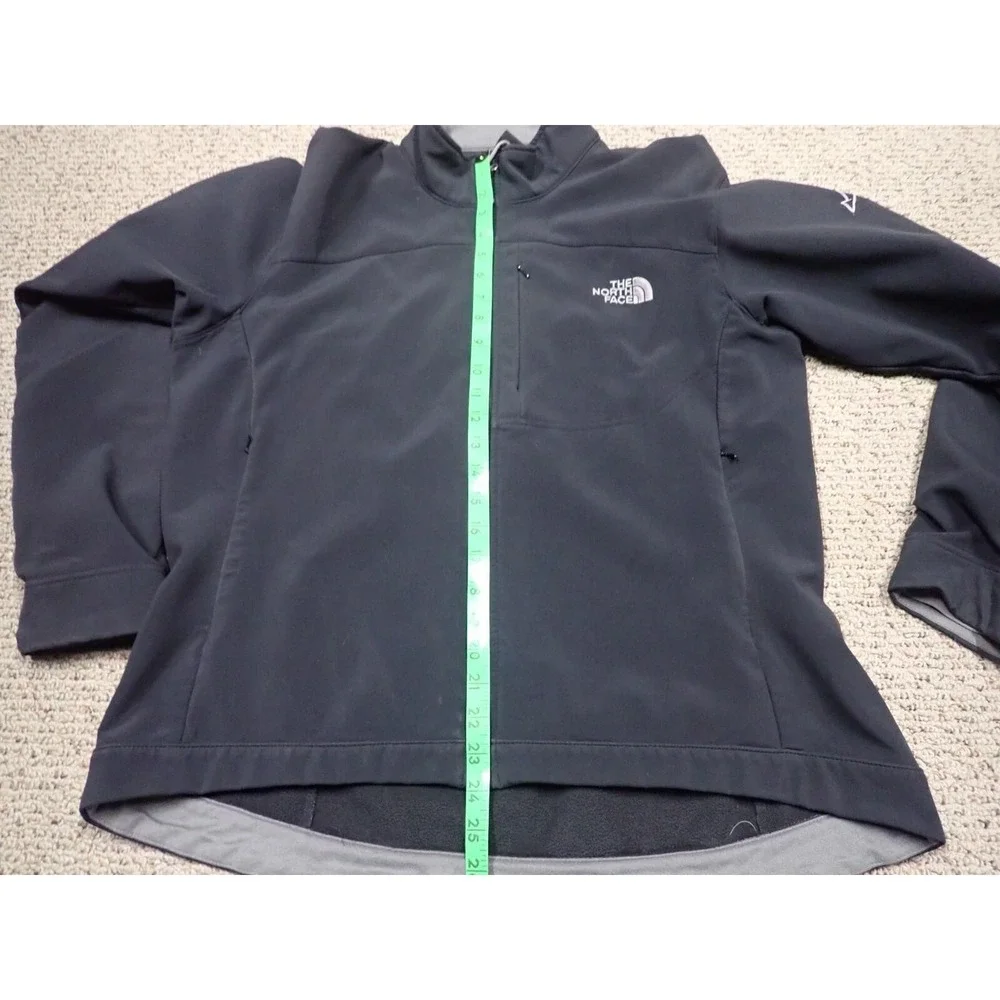 The North Face Apex Jacket Men XL Black Excellent Softshell Full Zip Windbreaker